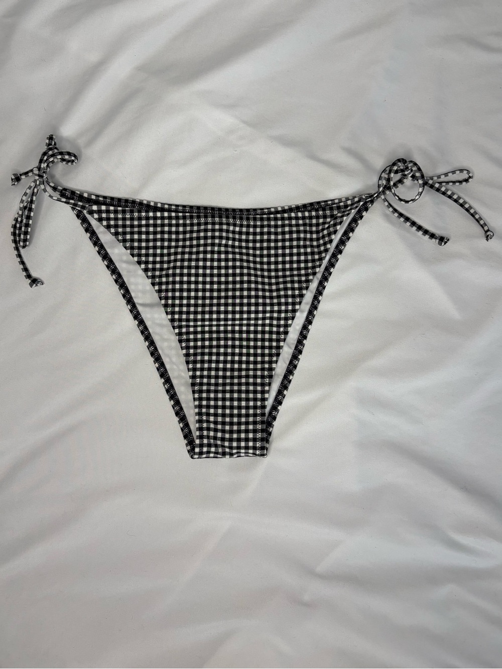 Victoria's Secret Black and White Gingham Bikini Bottoms